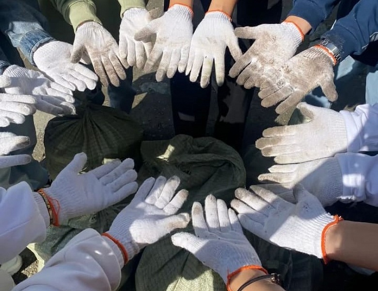 Участие в экологической акции «Қайың тоғайы»