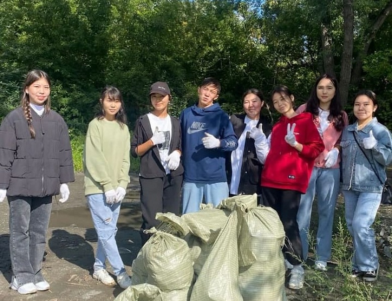 Участие в экологической акции «Қайың тоғайы»